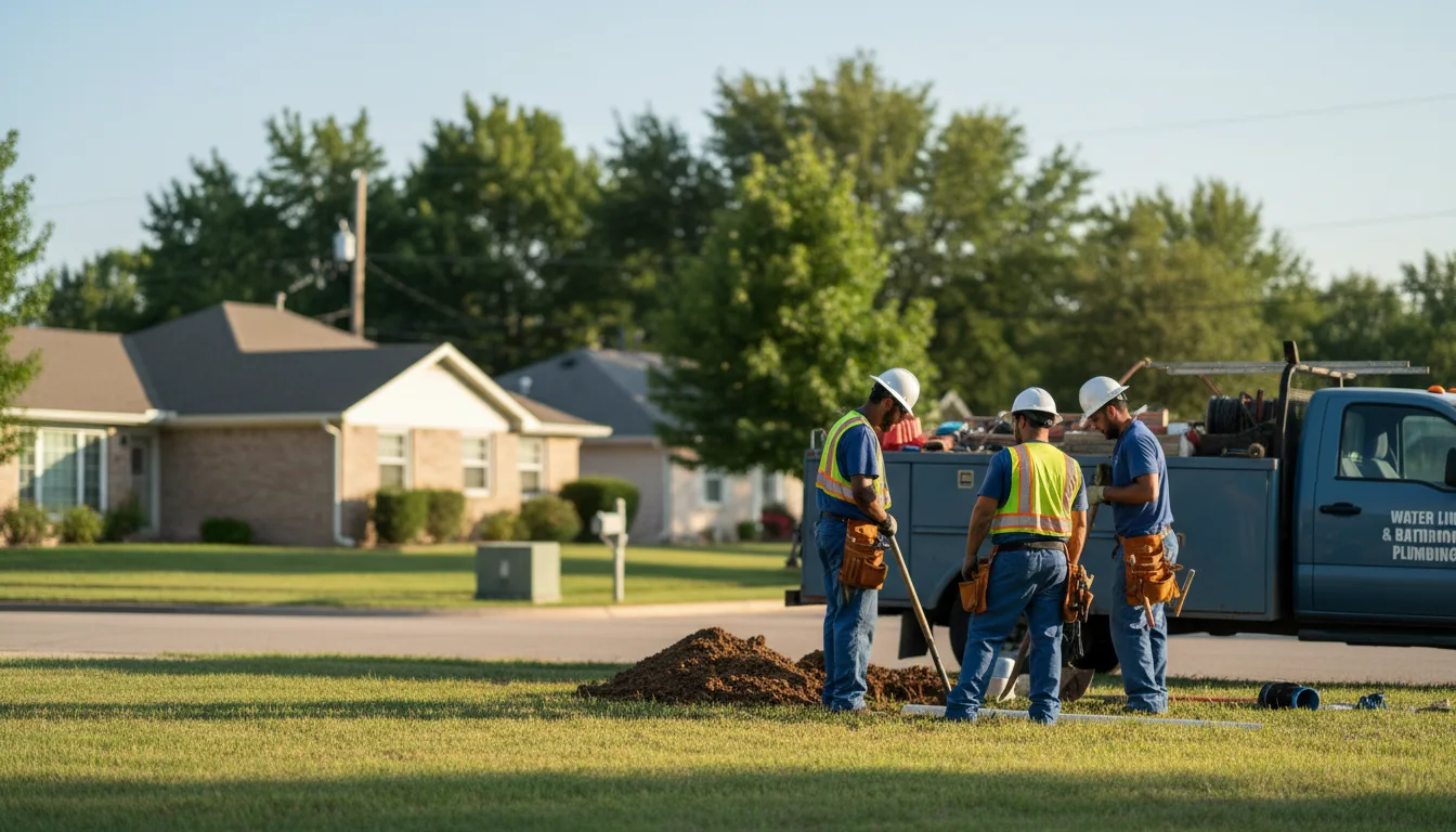 Residential water line and bathroom plumbing service in Afton, WI